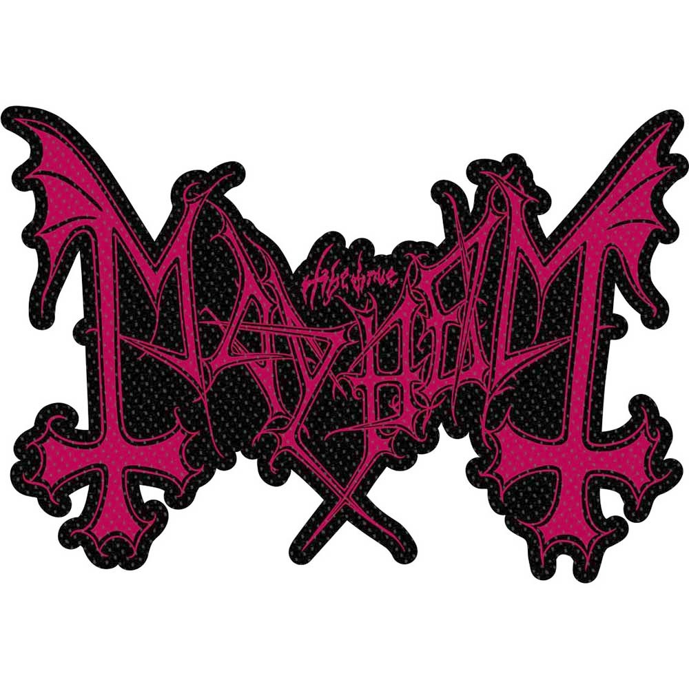 Mayhem - Logo Cut Out Patch - Black/Pink